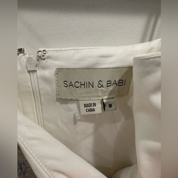 Sachin & Babi Audra ivory embroidered floral midi dress - Picture 7 of 9